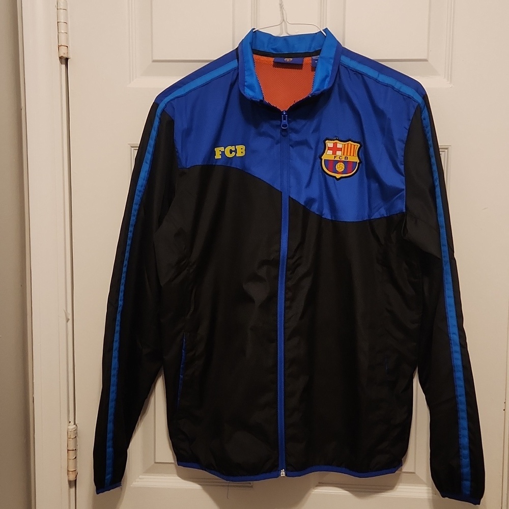 FCB Men's Black and Blue Jacket SIZE S.